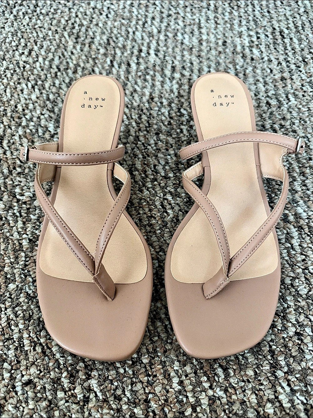 T-Strap Heeled Sandals in Brown US 7.5 Never worn